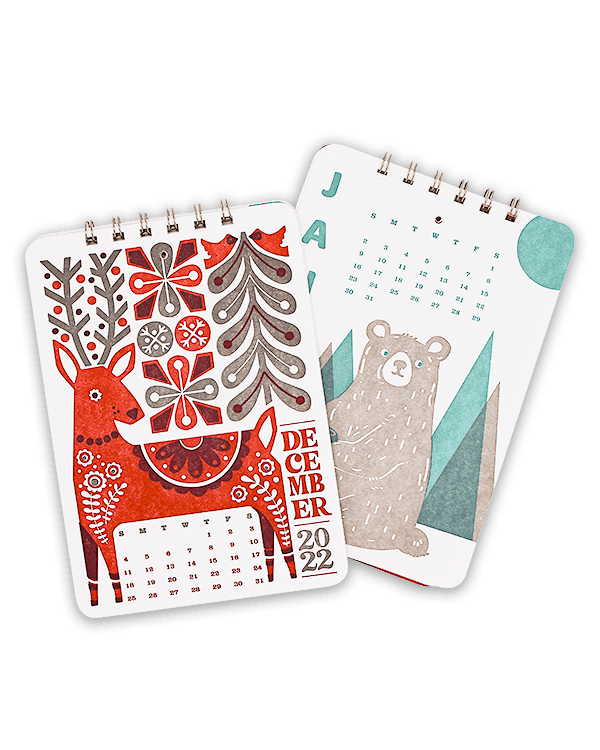 letterpress calendars